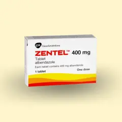 Opakowanie leku Zentel 400 mg z albedazolem.