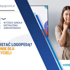 Kobieta pokazuje ćwiczenia artykulacyjne, trzymając marker.