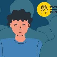 Ilustracja przedstawia smutnego mężczyznę otoczonego przez anonimowe sylwetki.