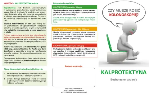 Badanie kalprotektyny w kale: bezbolesny wskaźnik stanu zapalnego jelit, pomocny w diagnostyce i unikaniu kolonoskopii.