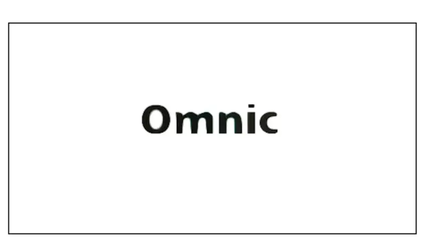 Napis "Omnic" na białym tle.