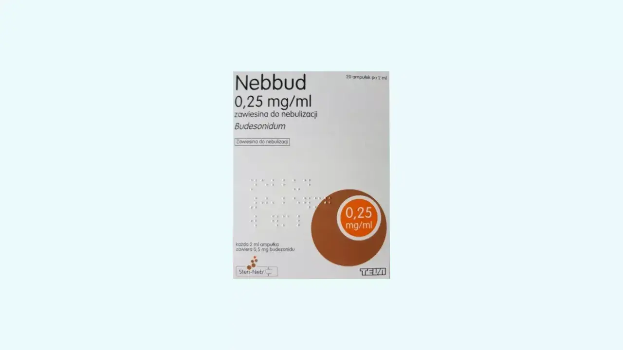 Nebbud 0,25 mg/ml, zawiesina do nebulizacji z budezonidem, podobna do Pulmicortu, w ampułkach 2 ml.