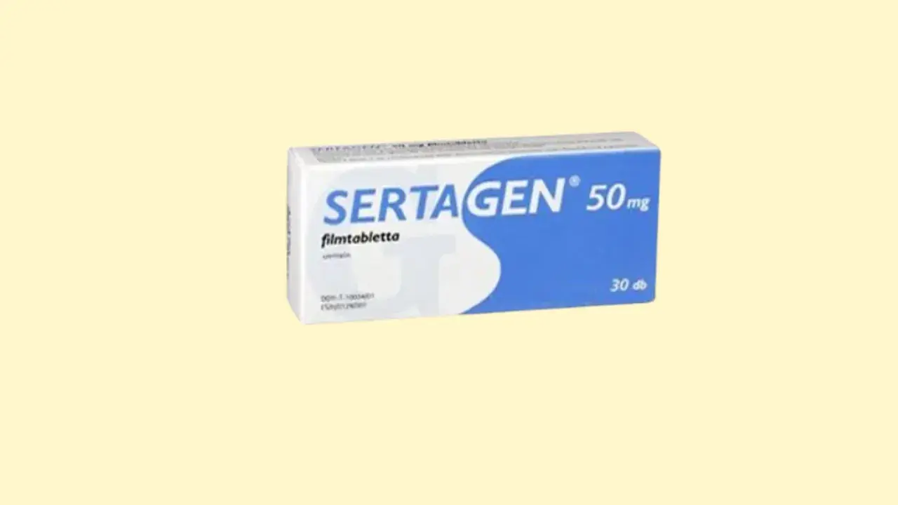 Opakowanie leku Sertagen 50 mg, zawierające 30 tabletek.