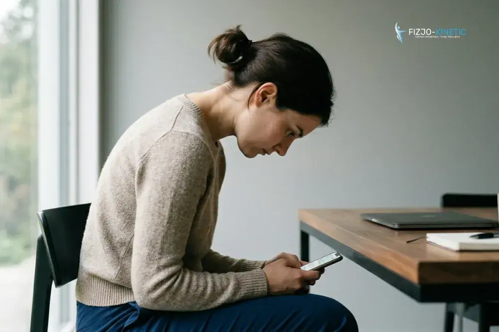 Żyjemy w epidemii tech neck. Szyja smartfonowa to nie tylko ból karku